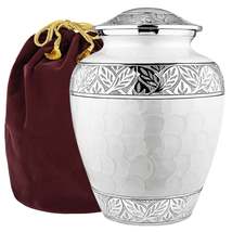 Silver Linings White Adult Cremation Urn for Human Ashes - £46.85 GBP