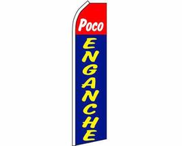 Poco Enganche Red &amp; Blue Swooper Super Feather Advertising Flag - £19.89 GBP