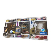 Funko POP Venom Glow in the Dark Exclusive Ms Marvel &amp; Groot 3 total - £44.58 GBP