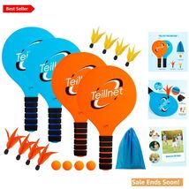 Versatile Paddle Ball Set with 4 Paddles &amp; Balls - Ideal for Family Gath... - $54.40