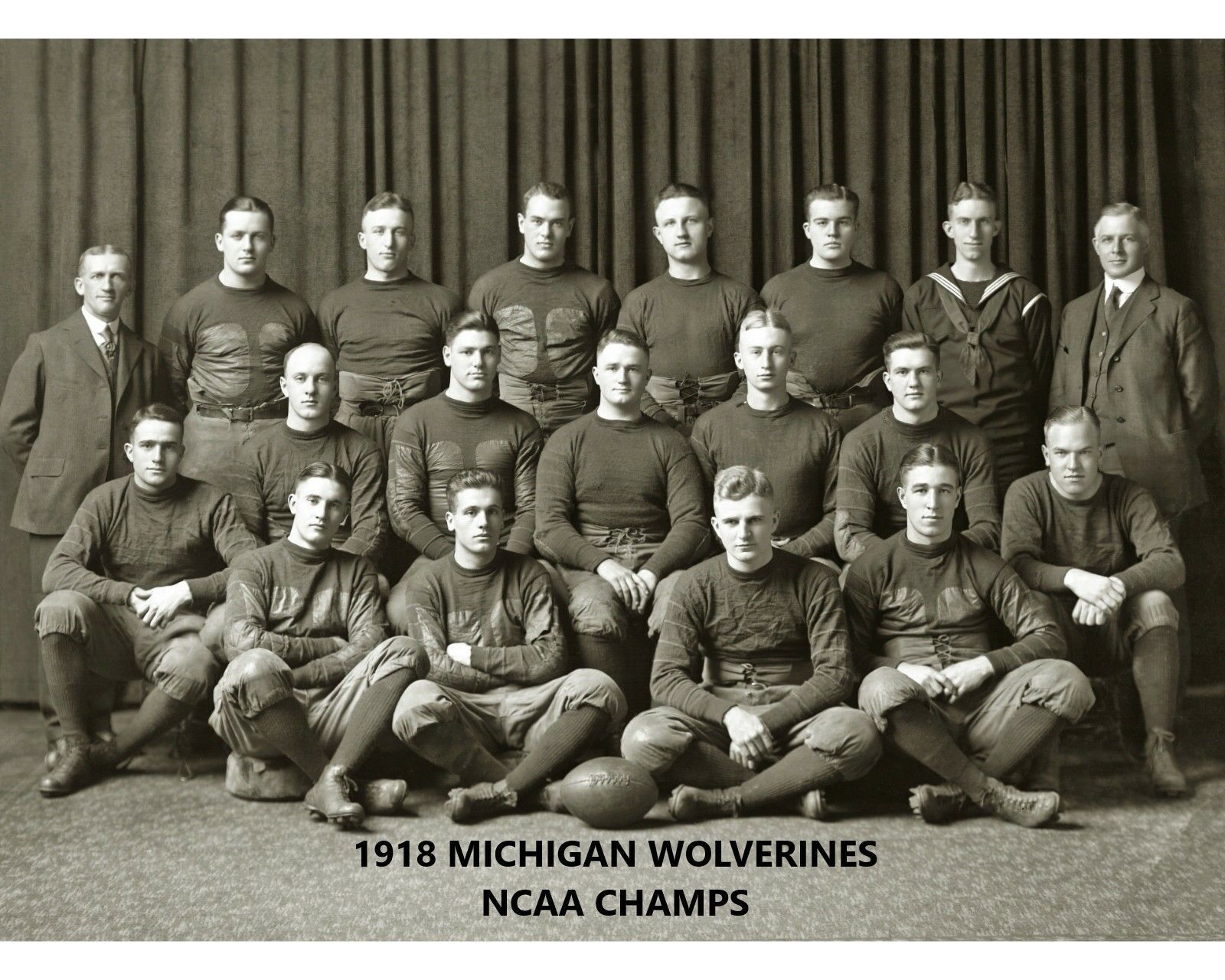 1918 MICHIGAN 8X10 TEAM PHOTO WOLVERINES NCAA FOOTBALL NATIONAL CHAMPS - $4.94