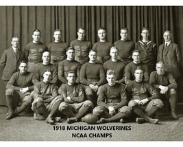 1918 Michigan 8X10 Team Photo Wolverines Ncaa Football National Champs - $4.94