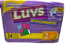 Vintage Luvs Ultra Leakguards - Size 2 Diapers - 34 Count - Vintage 2001 - $199.99