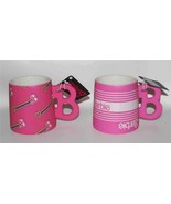 Large Barbie Striped or Hearts &quot;B&quot; Handle 21 Oz. Matte Tankard Style Mug... - $30.06 CAD