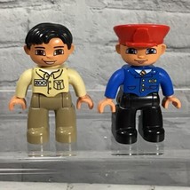 Lego Duplo Mini Figures Lot Of 2 Zoo Keeper Train Conductor  - $11.88