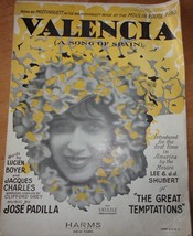 Valencia by Lucien Boyer Jacques Charles &amp; Jose Padilla Sheet Music 1925 - £2.34 GBP