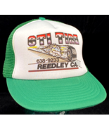 GTI Tire Trucker Hat-Reedley CA-Rope Bill-Mesh-Green-Cowboys-Vtg - $461.09 MXN
