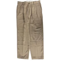 VTG 80s 90s Claiborne Tan Womens Trousers Pants Pleated  Sz 32 /29 High ... - $55.98