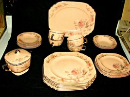 22 pciece, vintage dinnerware plate setting, for 4, usa - £32.97 GBP