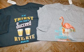 Lot 2 Tommy Bahama Sz M Rye Rye Again Whiskey &amp;Is Mai Tai On Graphic T-Shirt NEW - £20.19 GBP
