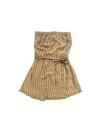 Anthropologie CLOTH &amp; STONE Womens Dress BELLA Yellow Stripe Mini Strapl... - £14.30 GBP