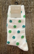 J. Crew Womens Trouser Socks St Patricks Ivory Green Clovers Shamrocks Irish NWT - £6.19 GBP