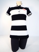 Under Armour Semi Fitted Black &amp; White Stripe Short Sleeve Polo Shirt Womans NWT - £59.01 GBP