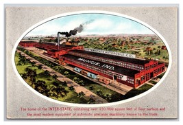 Inter-State Automobile Co Factory Muncie Indiana IN UNP DB Postcard L19 - £12.51 GBP