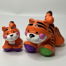 Fisher Price Amazing Animals Sing-along Mommy Tiger &amp; Baby Cub Music Sounds VTG - $15.63
