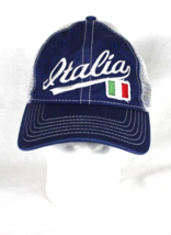 ITALIA Disney Parks Epcot World Showcase Blue Baseball Cap Trucker Hat M... - £14.54 GBP