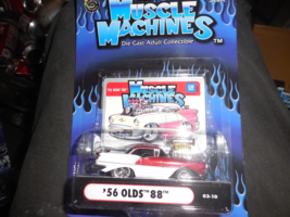 Muscle Machines Adult Collectible &quot;&#39;56 Olds 88&quot; Red/White Mint On Sealed... - £3.24 GBP