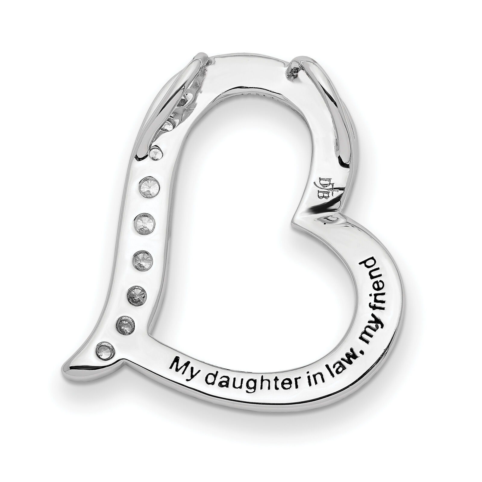 Sentimental Expressions Silver  Antiqued CZ Daughter-In-Law 18in Necklace QSX286 Item image 3