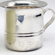 Pottery Barn Kids Silver Cup ABC Baby Alphabet 2.5 inches PBK with Box K... - $21.03