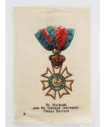 1910&#39;s Tobacco Silk St. Michael &amp; St. George (Reverse) Medal  # 9 in Series - $187.01 MXN