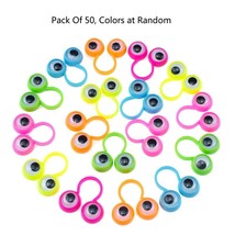 50Pcs Eye Finger Puppets Googly Eyes Rings Eyeball Ring Kit for Kids Party Favor - £14.48 GBP