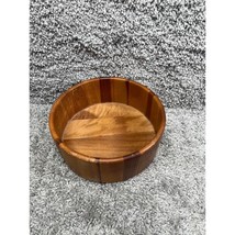 The Cellar Brown Wooden Handicraft Salad Bowl Macys Exclusive 10&quot;x4.5&quot; - £18.28 GBP