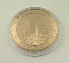 January 31, 1958 First U.S. Earth Satellite Franklin Mint Solid Bronze Coin - $12.16