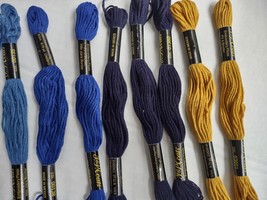 J&amp;P Coats Black and Blue Embroidery Floss Cross Stitch Thread Variety Co... - $14.99