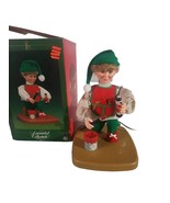 1991 VINTAGE SANTA&#39;S BEST MOTIONETTE ANIMATED CHRISTMAS ELF ARTIST Rennoc - $75.25
