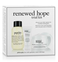 Philosophy Renewed Hope Trial Kit-3 Pieces Cleanser Moisturizer Eye Cream NIB - £15.14 GBP
