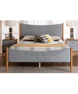 Troy Grey Corduroy and Oak Brown Wood 6-Drawer Dresser - $8,471.63 MXN