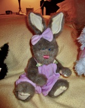 Cute Collectable 12&quot; Bunny in Her Pink Jumpsuit  from J.B. Bean - Free Shipping - £15.98 GBP