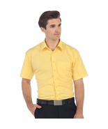 Gioberti Men&#39;s Short Sleeve Solid Dress Shirt, Banana, S - £13.37 GBP