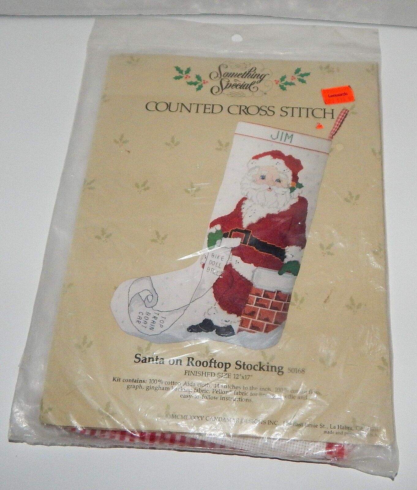 Something Special Counted Cross Stitch Santa on Rooftop Stocking - £23.90 GBP