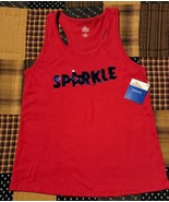 &quot;Celebrate&quot; Brand ~ SPARKLE ~ Red Cotton Tank Top ~ Girl&#39;s Size Medium (... - $427.24 MXN