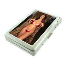 British Pin Up Girls D19 Cigarette Case with Built in Lighter Metal Wallet - £15.53 GBP