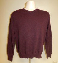 Mens Grayson &amp; Dunn Maroon  Vneck  100% Cotton Pullover Sweater  Medium - £10.19 GBP