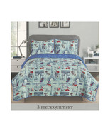 Paris Bedspread 3-PC Set   Eiffel Tower Arc de Triomphe Full/Queen &amp; Kin... - $65.72