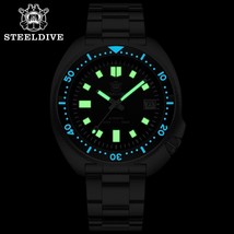 SD1970 Steeldive Captain Willard 6105 Diver Watch Seiko NH35 Black Blue - £97.55 GBP