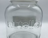 Huge Empty Glass Nutella Jar with Lid Reusable Craft Storage Large Multi... - $26.17