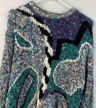 Vintage Concrete Sweater Mens Medium Multicolor Textured Acrylic Medium 90s - $39.99