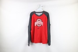Vintage Nike Mens Medium Faded Ohio State University Thermal Waffle Knit T-Shirt - £34.87 GBP