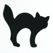 Scared Cat  Cutouts Plastic Shapes Confetti Die Cut 15 pcs  FREE SHIPPING - £5.58 GBP