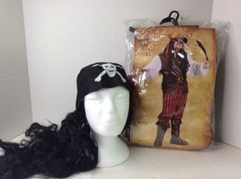 High Seas Pirate Buccaneer Swashbuckler Adult Dress Up Costume With Wig One Size - $27.71