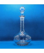 Victorian Cut Glass Decanter, Shaft &amp; Globe, Thumbprint, Antique - £25.81 GBP