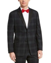 $450 Tommy Hilfiger Modern-Fit THFlex Stretch Plaid Suit Jacket Green 42 R/M37.5 - £42.41 GBP