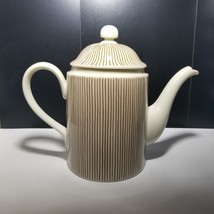 Fitz &amp; Floyd Les Bands Brown Coffee Pot with Lid 1976 - £29.30 GBP