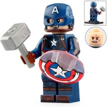 Captain America (Broken Shield) with Mjolnir - Marvel Endgame Minifigures - £2.40 GBP