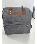 Double Deck Lunch Bag Dual Compartment Insulated Box - $320.43 MXN
