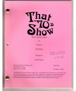 *THAT &#39;70s SHOW - THE TRAILS OF M. KELS0 Final Draft Script 01/11/01 S3,... - £39.11 GBP